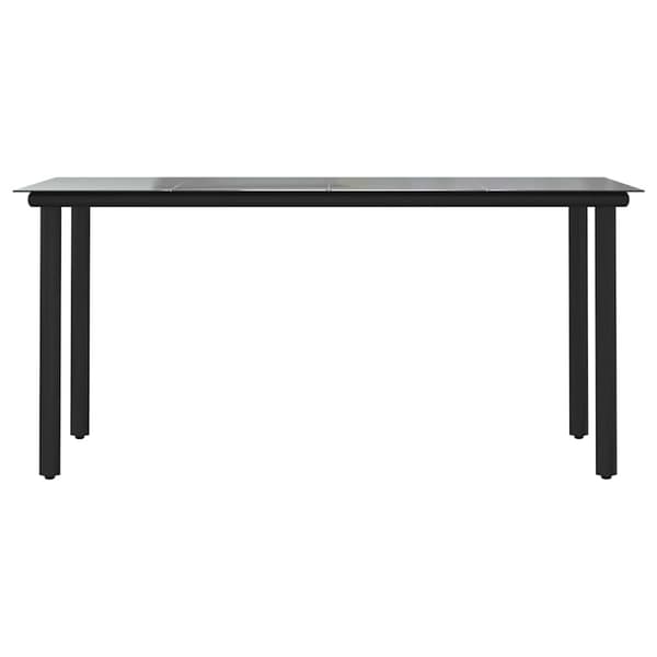 vidaXL Trädgårdsmatgrupp 5 delar brun polyrotting glas