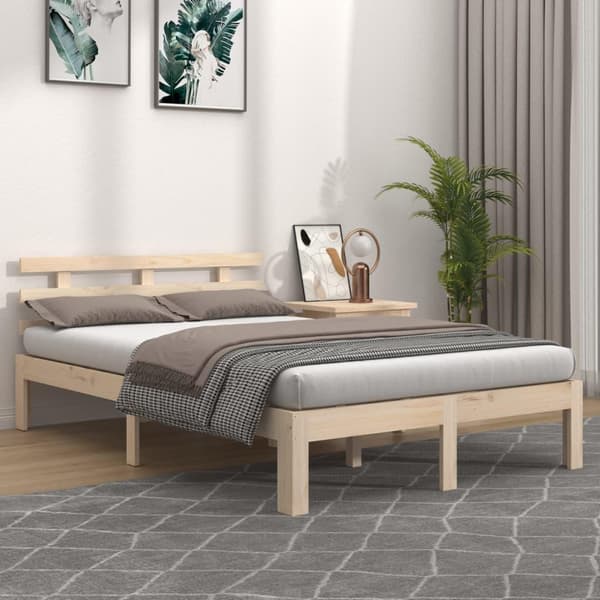 vidaXL Sängram massivt trä 180x200 cm