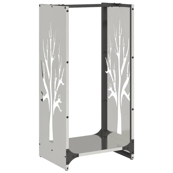 vidaXL Vedstativ 40x30x80 cm rustfritt stål