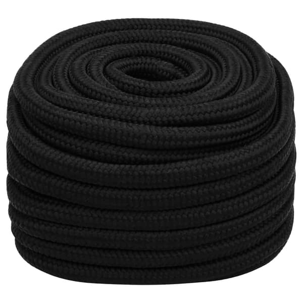 vidaXL Rep svart 25 mm 25 m polyester