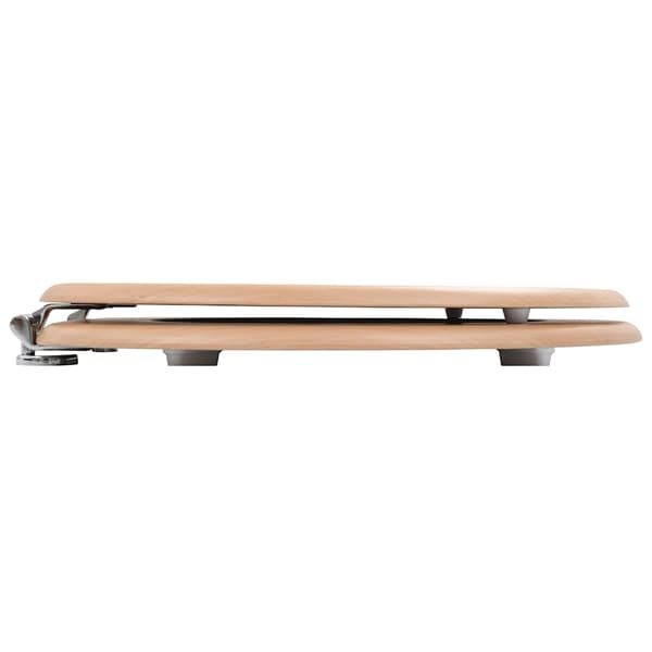 vidaXL Toalettsits med lock MDF bambudesign