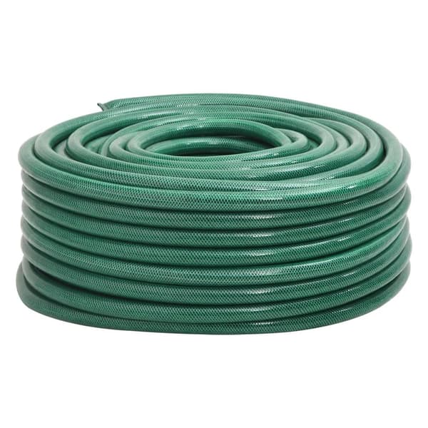 vidaXL Trädgårdsslang grön 1,3" 100 m PVC