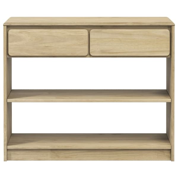 vidaXL Konsollbord SAUDA eik 89,5x36,5x73 cm heltre furu