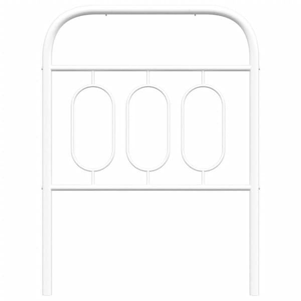 vidaXL Utskiftbar sengegavl i metall hvit 75 cm