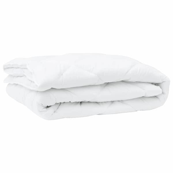 vidaXL Duntäcke med kudde 3 pcs Vit Mikrofiber