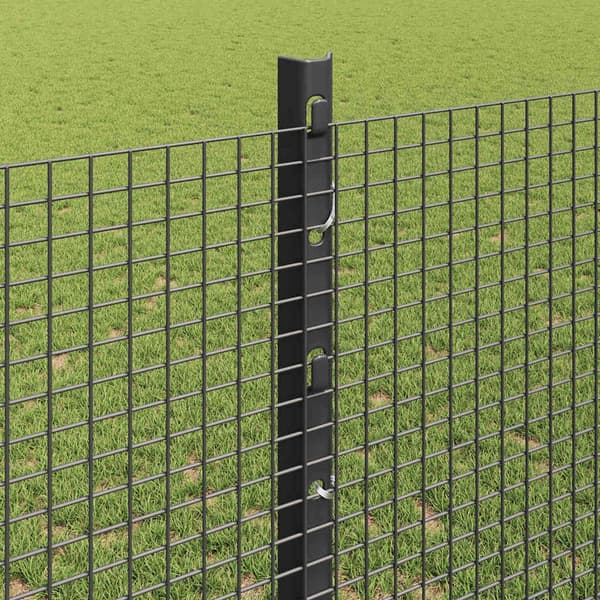 vidaXL Gjerde med innlegg. Grå 1.2 x 50 m Stål