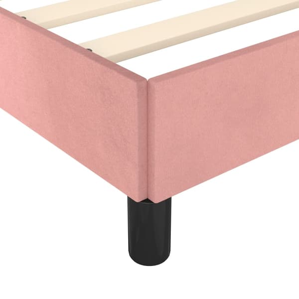 vidaXL Sängram rosa 120x190 cm Sammet