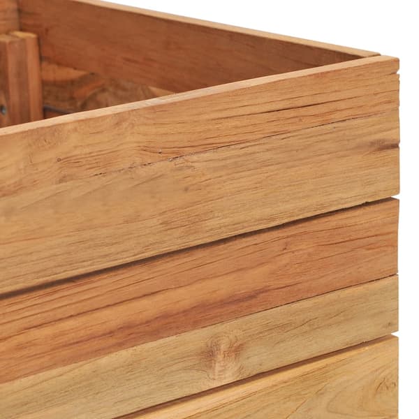 vidaXL Høybed 150x40x38 cm resirkulert teak og stål