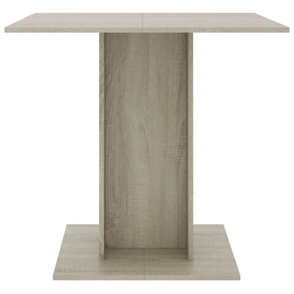 vidaXL Spisebord sonoma eik 80x80x75 cm sponplate
