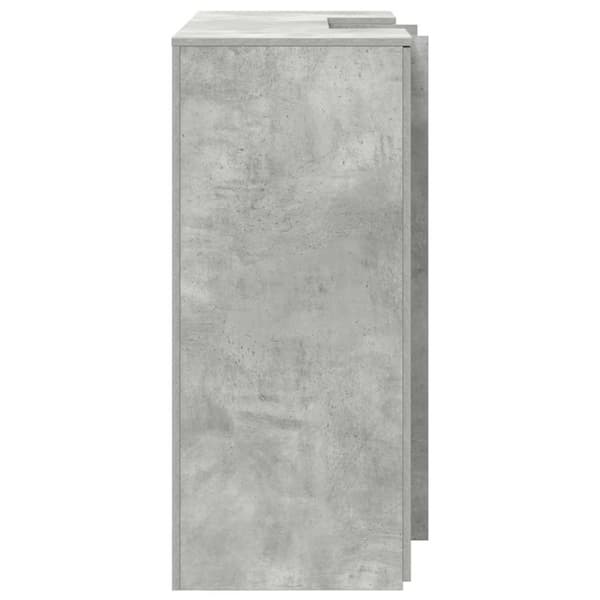 vidaXL Receptionsdisk betonggrå 135x50x103,5 cm konstruerat trä
