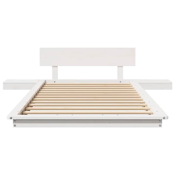 vidaXL Sängram Vit 90 x 200 cm trä