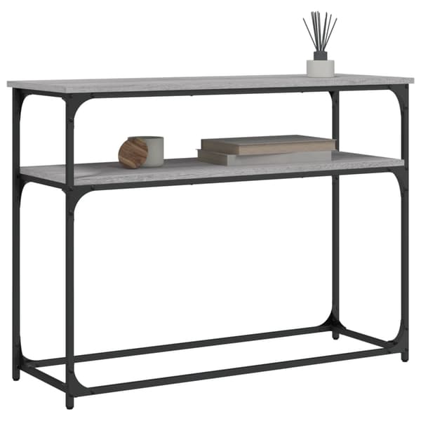 vidaXL Konsollbord grå sonoma 100x35,5x75 cm konstruert tre
