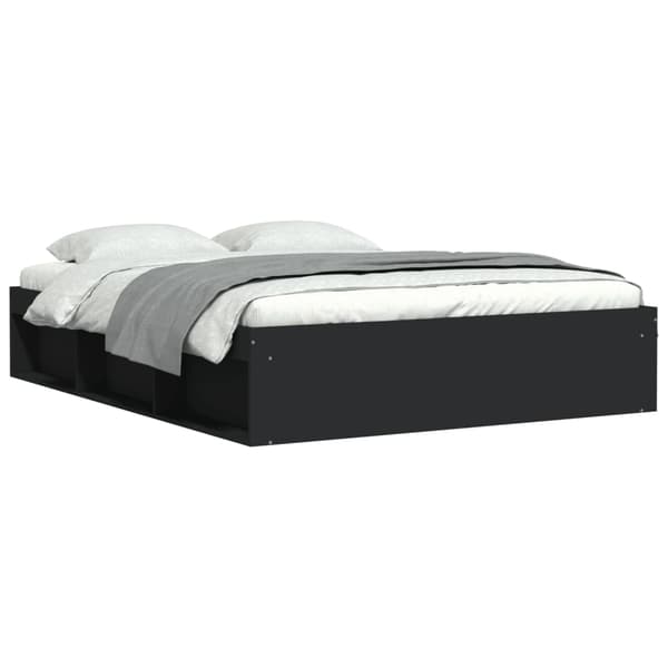 vidaXL Sengeramme svart 140x200 cm