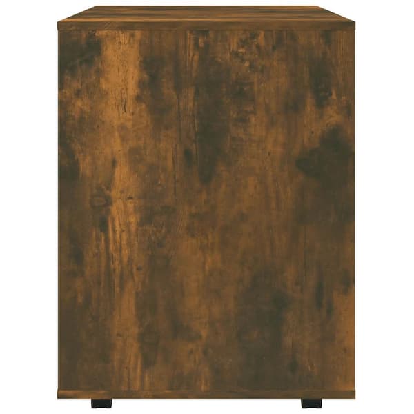 vidaXL Rulleskap røkt eik 60x53x72 cm konstruert tre