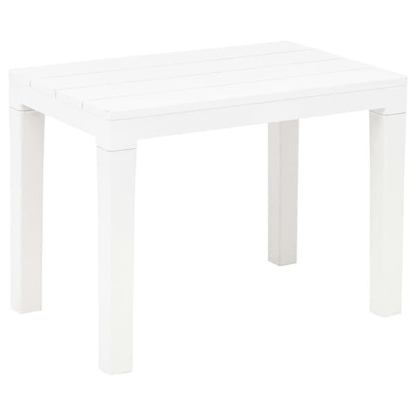 vidaXL Hagebord med 2 benker plast hvit