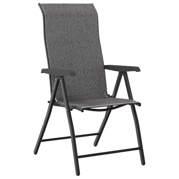 vidaXL Trädgårdsmöbelset 7 pcs Grå Pulverlackerat stål