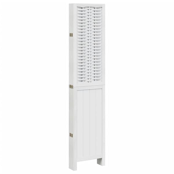 vidaXL Romdeler 6 paneler hvit heltre keisertre