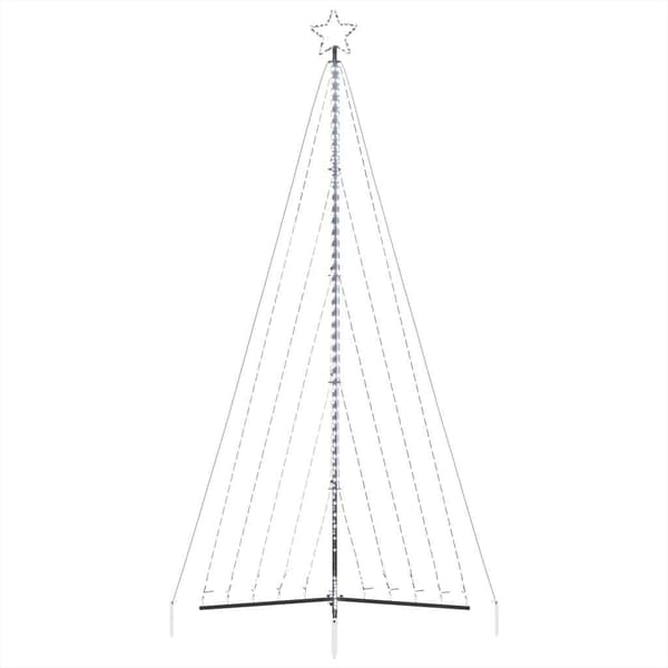 vidaXL LED julgran 570 LEDs kallvit 399 cm