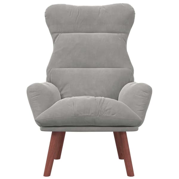 vidaXL fåtölj Ljusgrå 69 x 74 x 93 cm Sammet