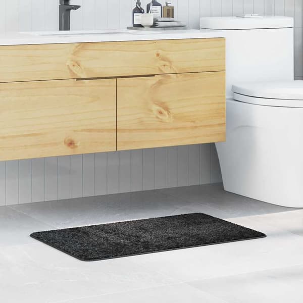 vidaXL Badmatta Mörkgrå 50 x 80 cm Polypropylen