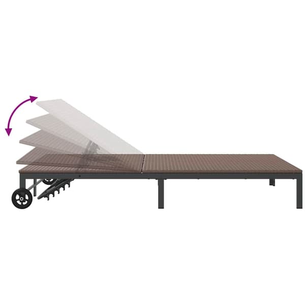 vidaXL Solseng Brun 206 x 115 x 75 cm polyrotting