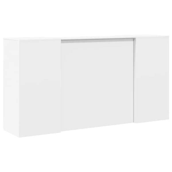 vidaXL Receptionsdisk vit 200x50x103,5 cm konstruerat trä