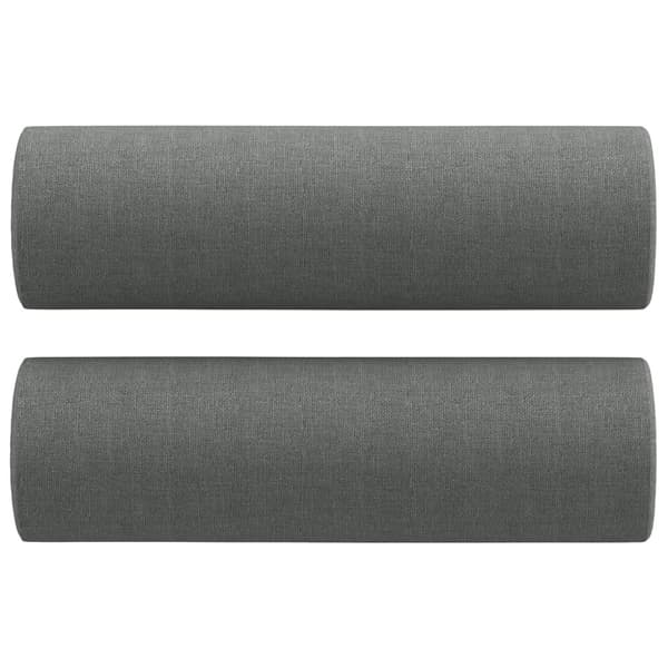 vidaXL 2-sits soffa med prydnadskuddar mörkgrå 140 cm tyg