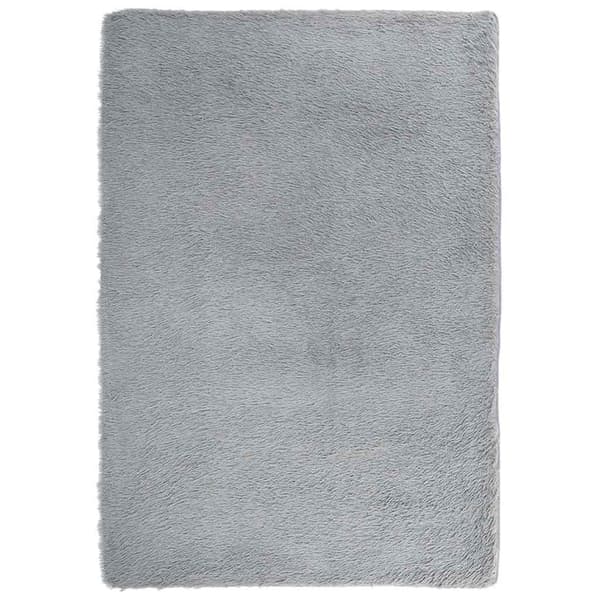vidaXL Ryamatta med lång lugg NAVARRA silvergrå 200x290 cm polyester