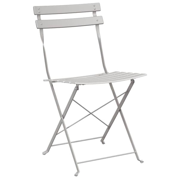 vidaXL Sammenleggbart Bistrosett 3 pcs Beige Stål