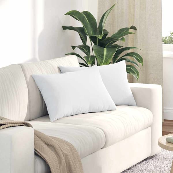 vidaXL Soffkuddar 2 st Vit 60 x 40 cm tyg