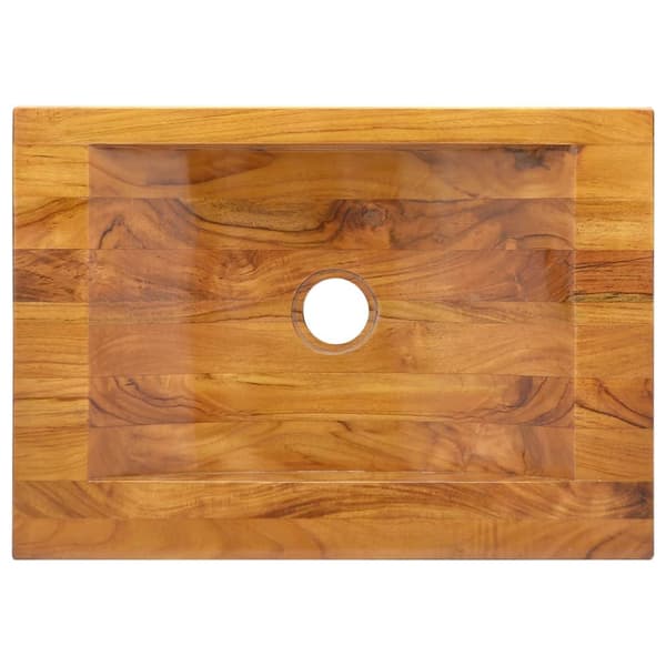 vidaXL Vask heltre teak 50x35x10 cm