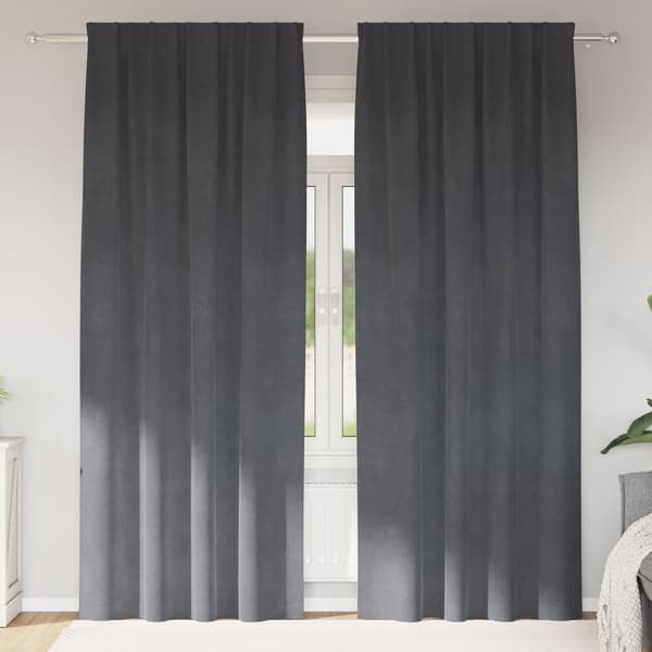 vidaXL Gardiner Super ljusgrå Polyester 140 x 260 cm Gardiner