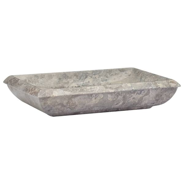 vidaXL Vask 50x35x10 cm marmor grå