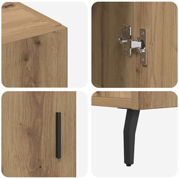vidaXL Serviesskap Artisan Eik 90 x 34 x 80 cm Konstruert tre