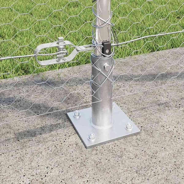 vidaXL Stängselstolpe Silver
