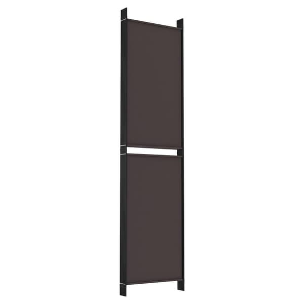 vidaXL Romdeler 6 paneler brun 300x200 cm stoff