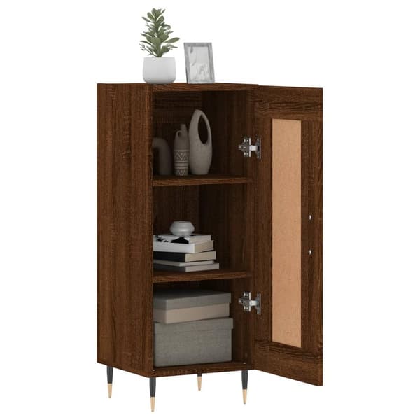 vidaXL Skjenk brun eik 34,5x34x90 cm konstruert tre