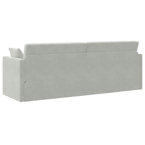 vidaXL Golvbäddsoffa Ljusgrå 213 x 70 x 77 cm Sammet