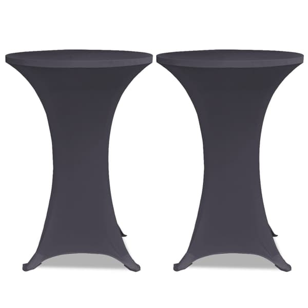vidaXL Elastisk bordduk 4 stk 70 cm antrasitt