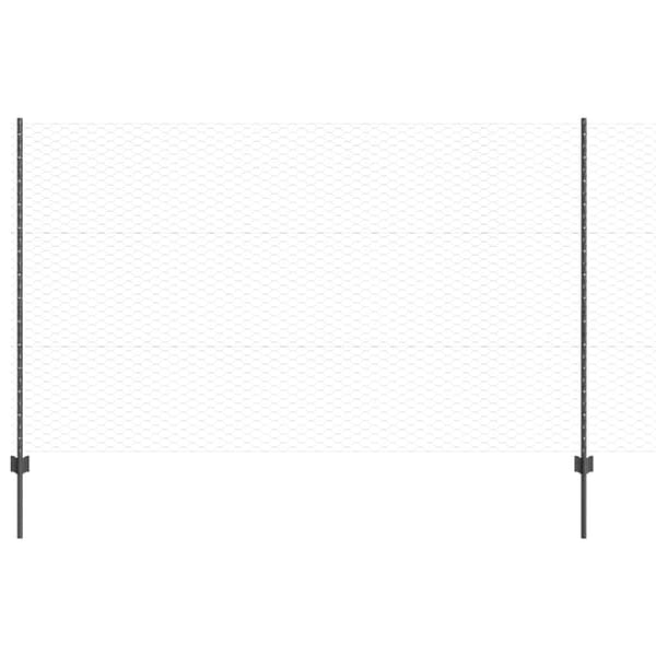 vidaXL Gjerde med innlegg. Grå 1.4 x 50 m Stål
