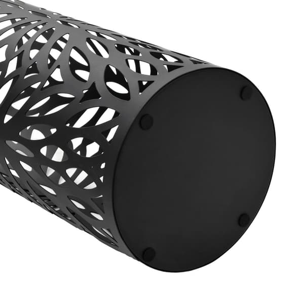 vidaXL Paraplystativ blader stål svart