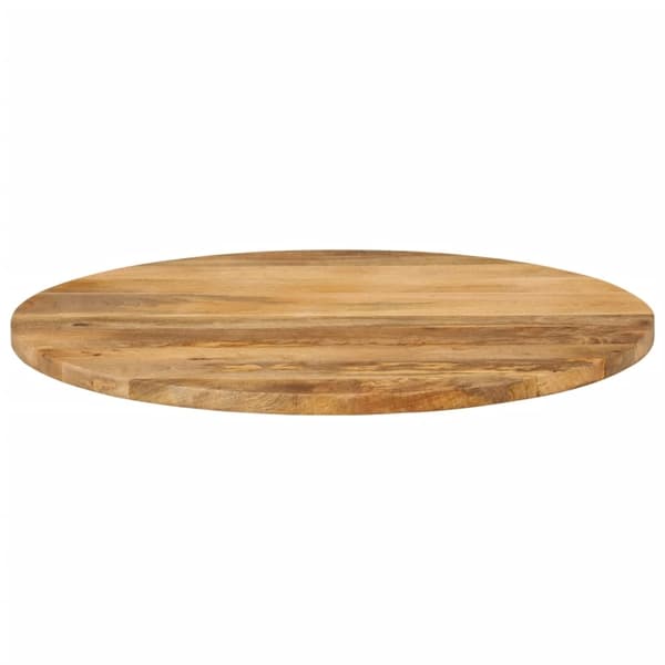 vidaXL Bordplate Ø 90x3,8 cm rund heltre mango