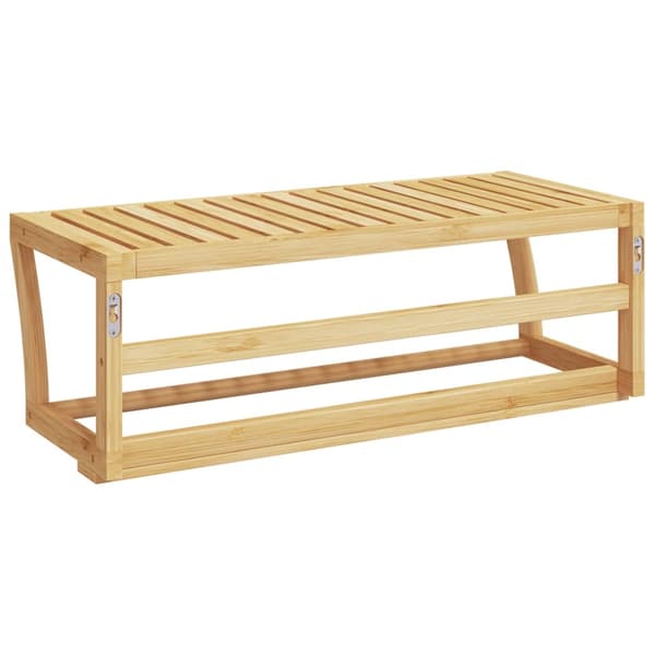 vidaXL Handdukshylla väggmonterad 60x25x20 cm bambu