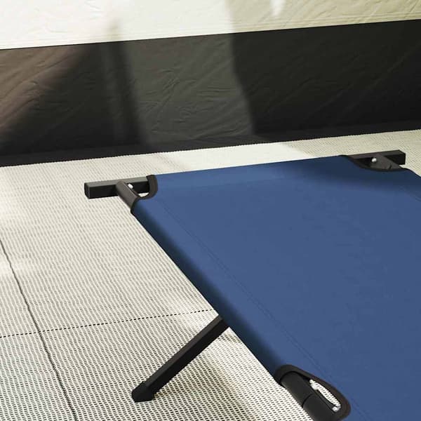 vidaXL Sammenleggbar camping seng 2 pcs Blå 210 x 80 x 46 cm