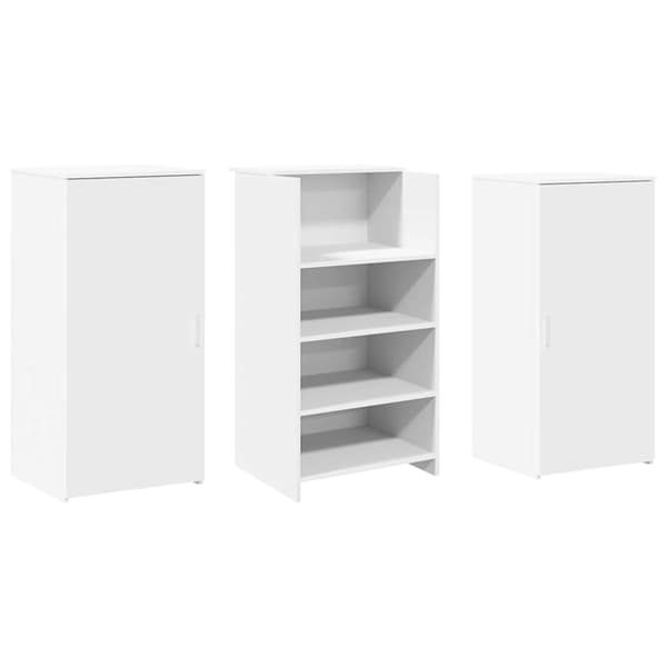 vidaXL Receptionsdisk vit 155x50x103,5 cm konstruerat trä