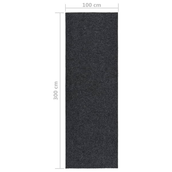 vidaXL Smussfangende teppeløper 100x300 cm antrasitt