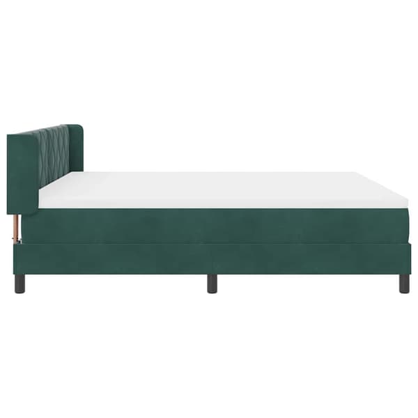 vidaXL Bäddfjäder med madrass Mörkgrön 200 x 180 cm Polyester