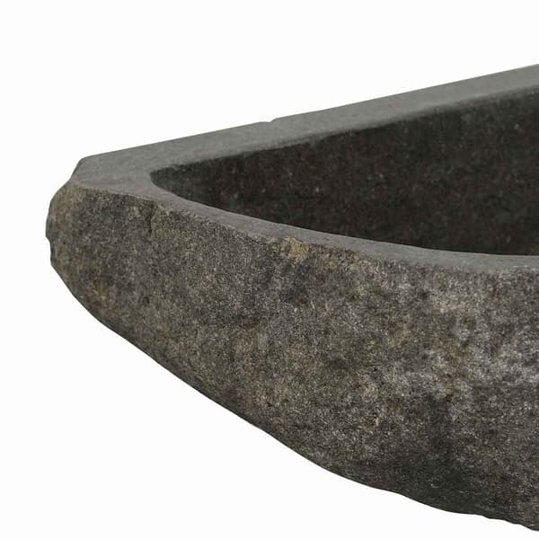 vidaXL Handfat Grå (30-37) x (30-37) x 12 cm Flodsten