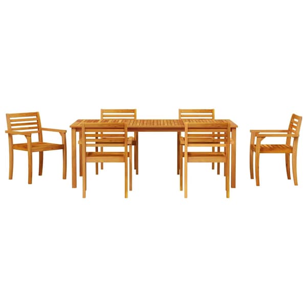 vidaXL Hage Spisegruppe 9 pcs Brun Solid akasietre