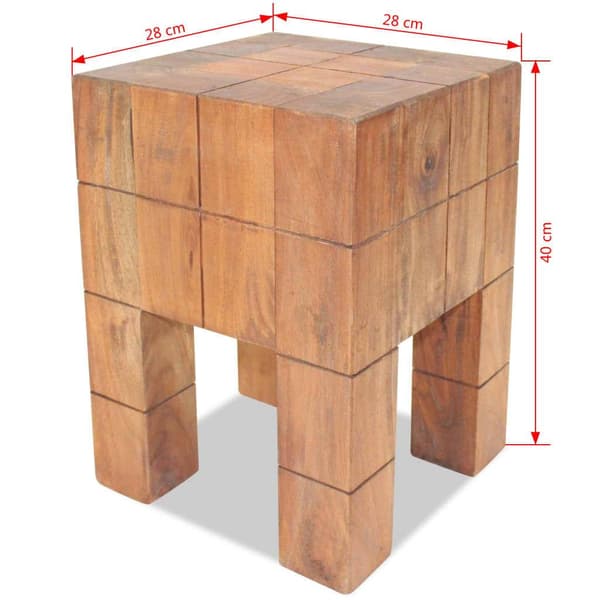 vidaXL Krakk heltre mahogni